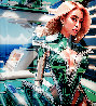 2100 AD Beyonce Vacationing at Cyborg Cape 2022 44x44 - Huge Original Painting by  RO | RO - 0